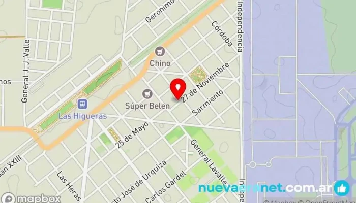 mapa de Panaderia BONACCI Las Higueras Panadería en Río Cuarto