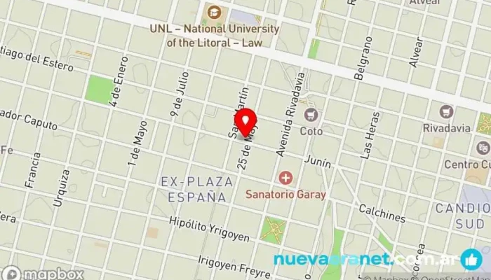 mapa de Panaderia Boneo Panadería, Pastelería francesa en Santa Fe de la Vera Cruz