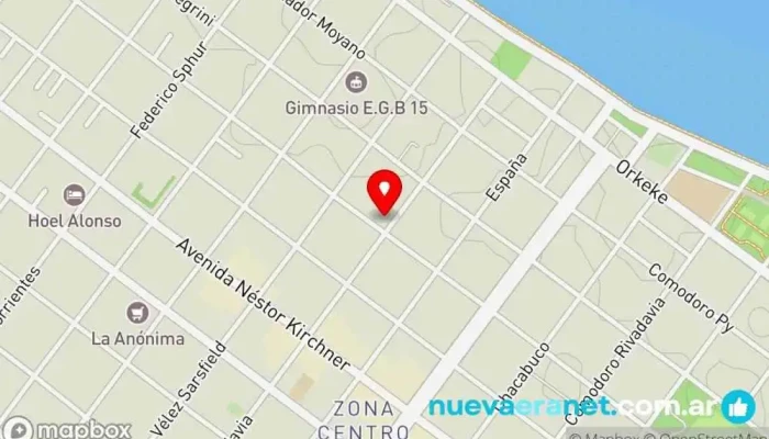 mapa de Panadería Bongya Panadería en Río Gallegos