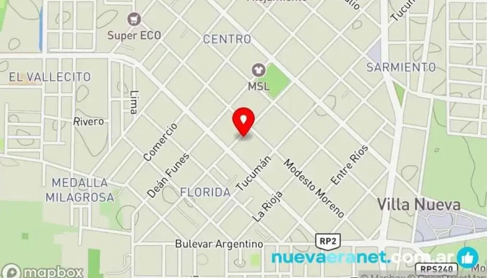 mapa de Panaderia bruno Panadería en Villa Nueva
