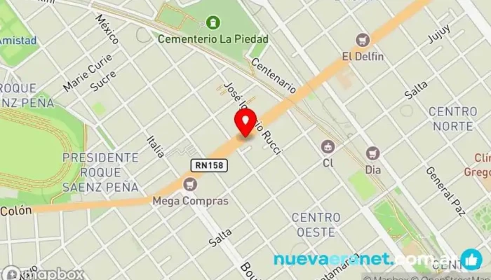 mapa de Panaderia Buen Dia Panadería en Villa María