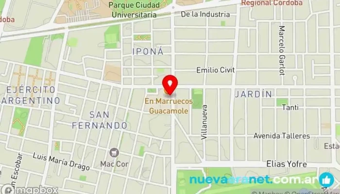 mapa de Panadería & Cafetería Dolcheza Cafetería, Panadería en Córdoba