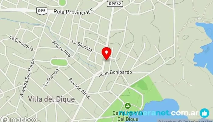 mapa de PANADERÍA CAFETERÍA LA REINA Panadería en Villa del Dique