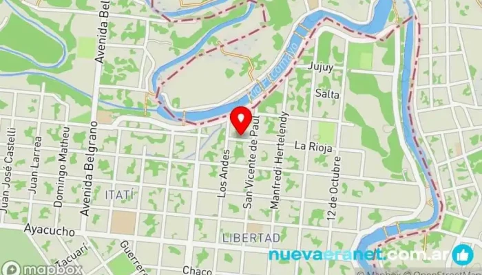 mapa de Panadería caffiero Tienda de alimentación en Clorinda