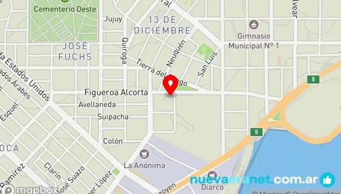 mapa de Panaderia canela Panadería, Tienda general en Comodoro Rivadavia
