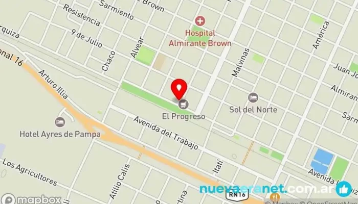 mapa de Panaderia Carola Panadería en Pampa del Infierno