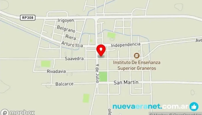 mapa de Panaderia Carrizo Panadería en Graneros