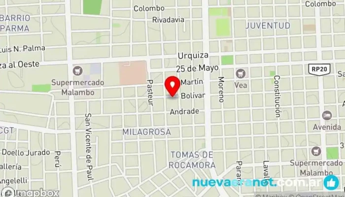mapa de Panadería casera Panadería en Gualeguaychú
