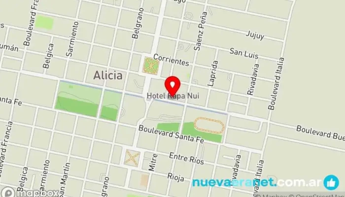 mapa de Panaderia Castagno Panadería en Alicia