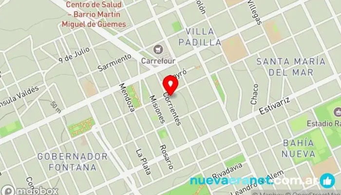 mapa de Panaderia Ceci Panadería en Puerto Madryn