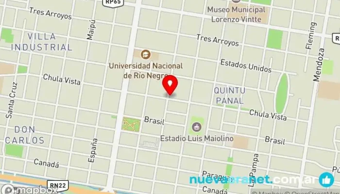 mapa de Panaderia Central Panadería en Gral. Roca