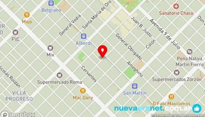 mapa de Panaderia Centro Confiteria Panadería en Resistencia