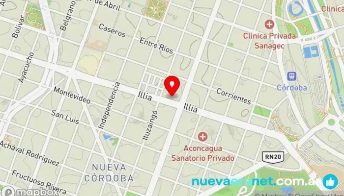 mapa de Panadería Chacabuco Panadería en Córdoba