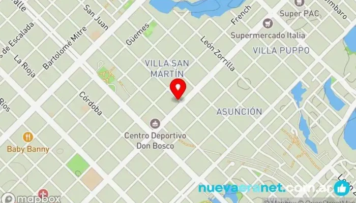 mapa de Panadería Codutti Panadería en Resistencia