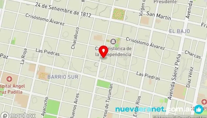 mapa de Panadería Colonial Panadería en San Miguel de Tucumán