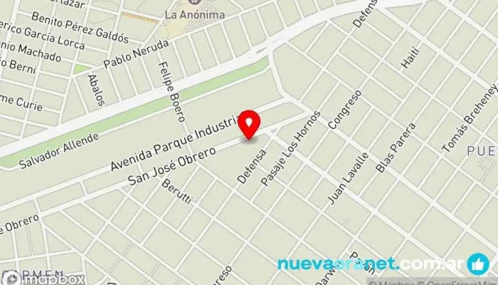 mapa de Panadería Como pan Panadería en Río Gallegos