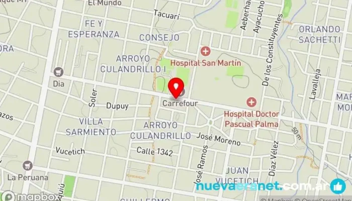 mapa de panadería confitería A GUSTO Panadería en Paraná