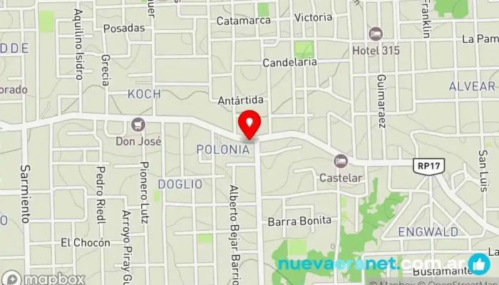 mapa de Panaderia confiteria autoservicio Karen Panadería en Eldorado