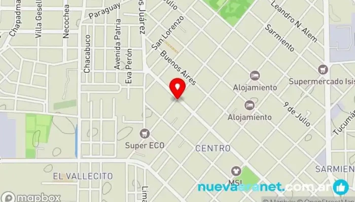 mapa de Panaderia & Confitería Buen Sabor Panadería en Villa María