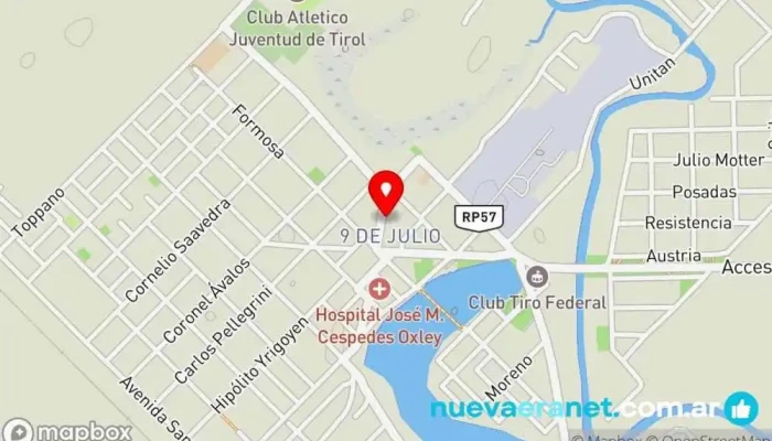 mapa de Panadería Confitería Deleite Panadería, Pastelería, Tienda de galletas en Puerto Tirol