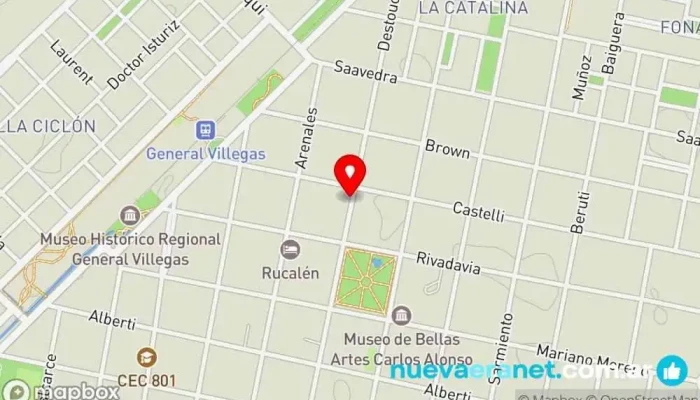 mapa de Panaderia Confiteria La Espiga De Oro Panadería en Gral. Villegas