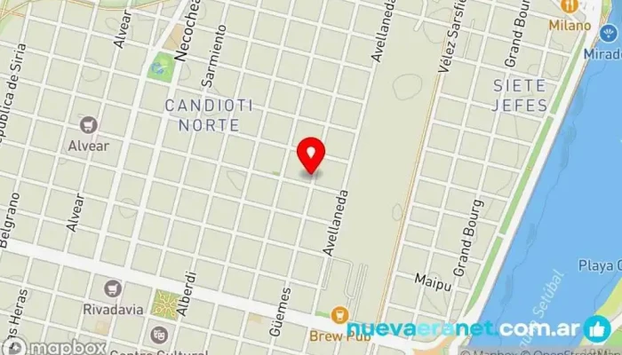 mapa de Panaderia-Confiteria La Ferroviaria Panadería en Santa Fe de la Vera Cruz