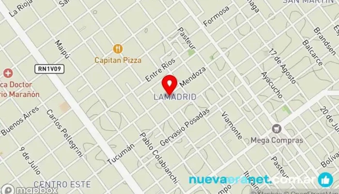 mapa de Panadería & Confitería La Imperial Panadería en Villa María