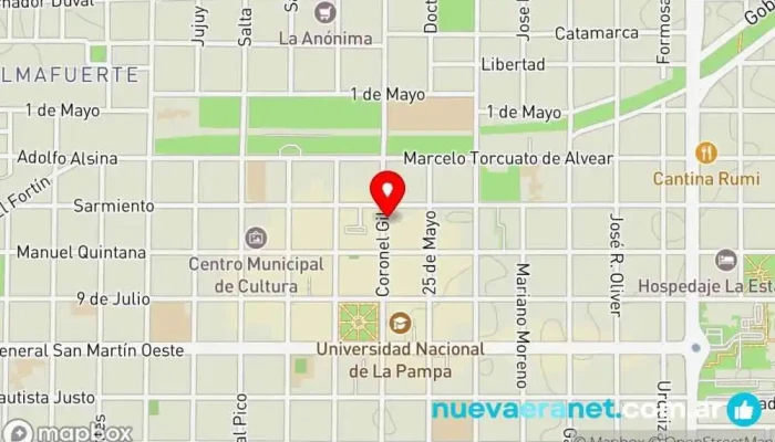 mapa de Panadería Confitería Pan Caliente Panadería en Santa Rosa