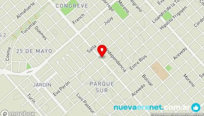 mapa de PANADERIA & CONFITERIA Sucesso Panadería, Pastelería francesa en Villa Constitución