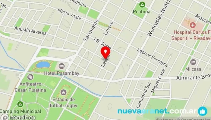 mapa de Panaderia Cosari Panadería en Rivadavia