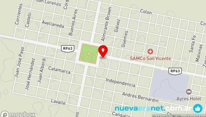 mapa de Panaderia crearte Panadería en San Vicente
