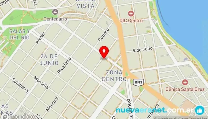 mapa de Panadería cremar Panadería en Caleta Olivia