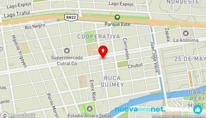 mapa de Panadería Cutral Có Panadería en Cutral Co