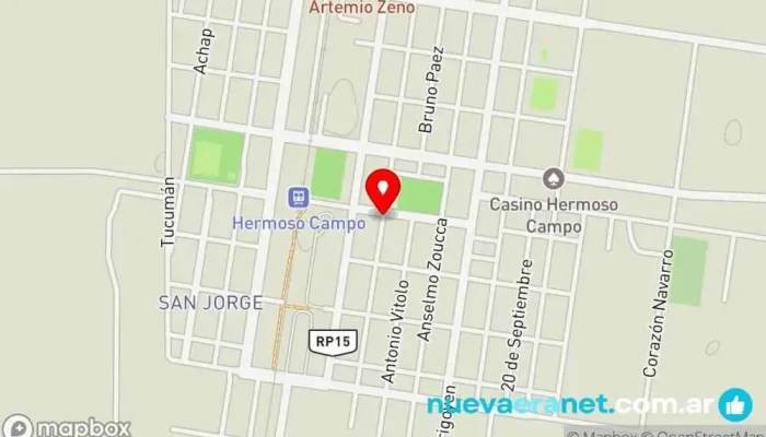 mapa de Panaderia De La Casa Tienda de alimentación en Hermoso Campo