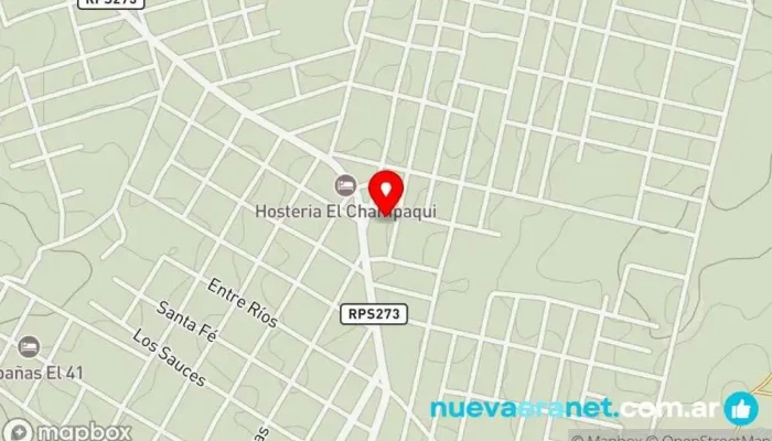 mapa de Panaderia del Cerro Panadería en Villa Yacanto