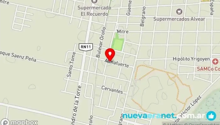 mapa de Panadería del negro poli Panadería en Coronda