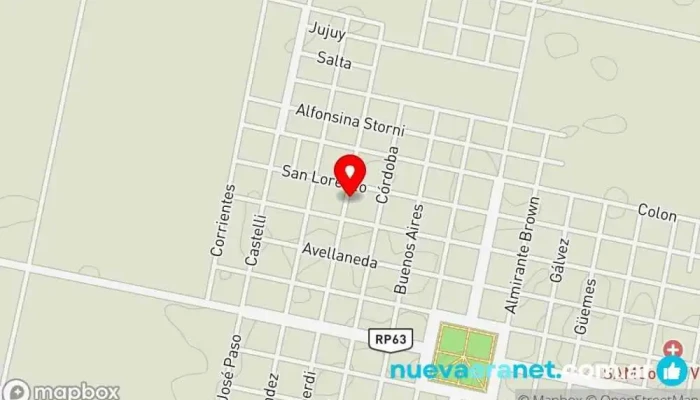 mapa de Panadería Del Pueblo Panadería en San Vicente