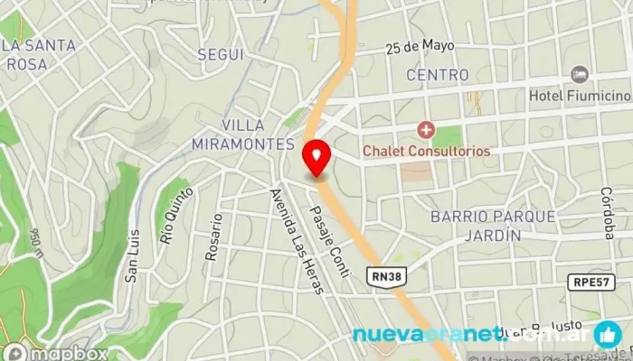 mapa de Panaderia Delicias Serranas Panadería en La Falda