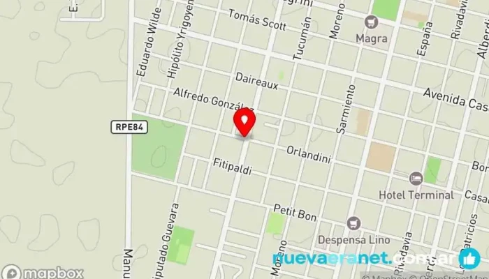 mapa de Panaderia Dell Pannettiere Tienda de alimentación en Laboulaye