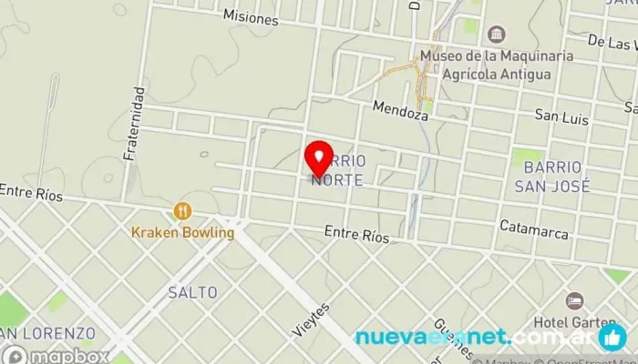 mapa de Panadería Don Carlos Panadería en Crespo