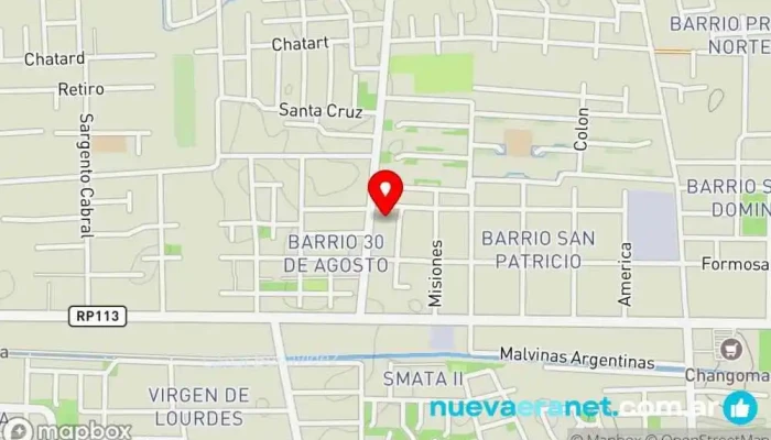 mapa de Panaderia Don felipe Panadería en Chimbas