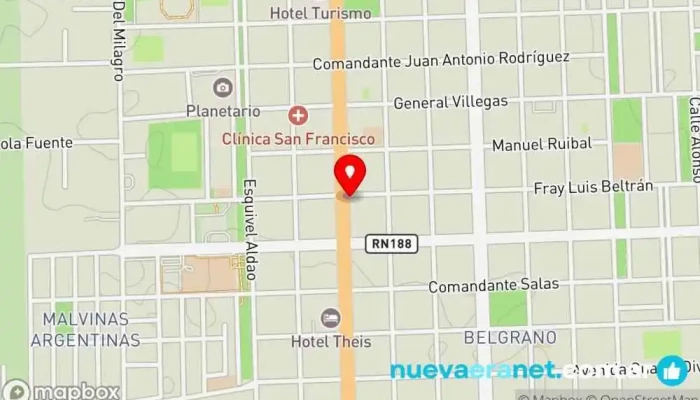 mapa de Panaderia Don juan Panadería en Malargüe