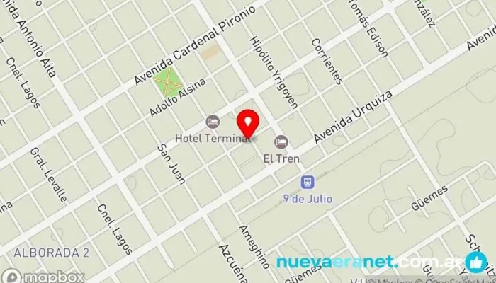 mapa de Panaderia Don Rogelio Panadería en 9 de Julio
