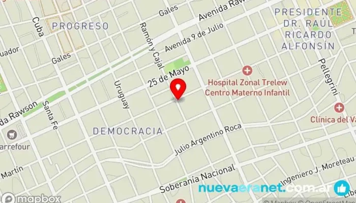 mapa de Panadería doña cata Panadería en Trelew
