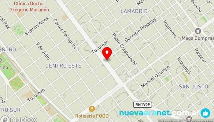 mapa de Panadería Donatella Panadería en Villa María