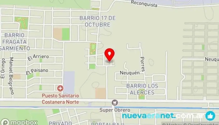 mapa de PANADERÍA ·Dulce Federica· Panadería en Chimbas