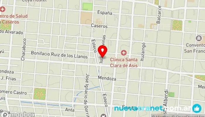 mapa de Panaderia Dulce Manjar Panadería en Salta