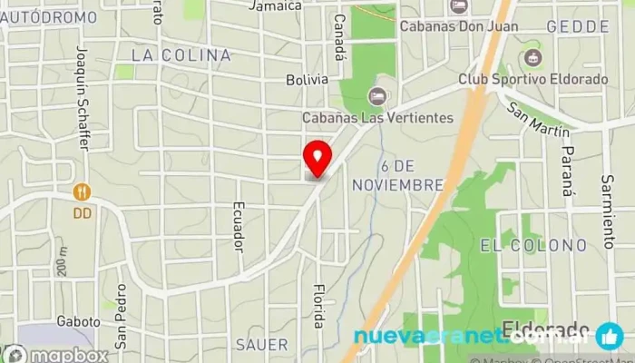 mapa de Panadería El Abasto Panadería en Eldorado