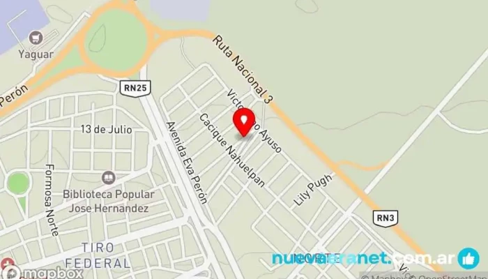 mapa de Panadería El Arca De Lo Dulce Pastelería francesa en Trelew