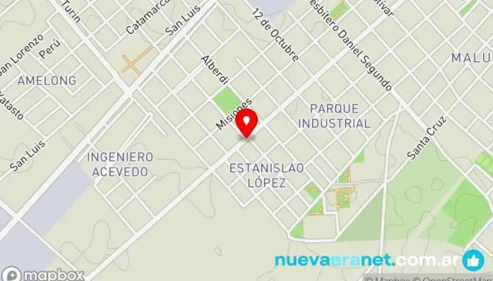 mapa de Panadería EL AROMA Panadería en Villa Constitución